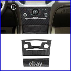 10x Carbon Fiber Central Control Set Dash Cover Trim Kit for Chrysler 300 11-14