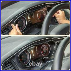 10x Full Interior Dashboard Cover Trim Kit for Dodge Challenger 15+ Carbon Fiber