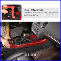 18x Red Carbon Interior Set Panel Decor Cover Trim Kit for Dodge Durango 2014-20