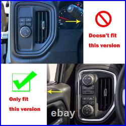 19x Carbon Fiber Interior Dash Decor Cover Trims Kit For Chevy Silverado 2019-21