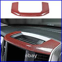 20x Interior Decoration Cover Trim Kit For Dodge Ram 1500 2019+ Red Carbon Fiber
