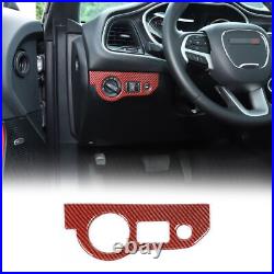 20x Red Carbon Fiber Full Interior Decor Cover Trim Kit for Dodge Challenger 15+