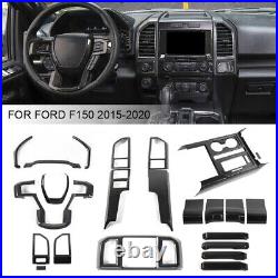 22x Full Set Interior Decor Cover Trim Kit For Ford F150 2015-2020 Carbon Fiber