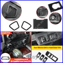 24Pcs Carbon Fiber Decoration Trim Cover Kit Accessories For Ford F150 2015-2021