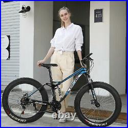 26in 21-Speed? High Carbon Steel Frame, Beach And Snow Fat Tire Mountain Bike