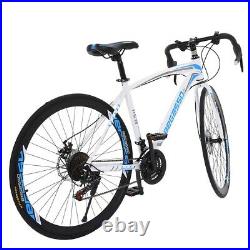 26in Carbon Steel Mountain Bike 21 Speed Bicycle Full Suspension Mens Bikes MTB