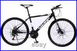 26in Carbon Steel Mountain Bike Women Cycling 21 Speed Mens Bikes Bicycle MTB