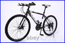 26in Carbon Steel Mountain Bike Women Cycling 21 Speed Mens Bikes Bicycle MTB