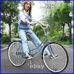 26inch Womens Comfort Bikes Beach Cruiser Bike Single Speed Bicycle Comfortable