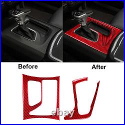 27Pcs Red Carbon Fiber Interior Full Set Cover Trim For Dodge Charger 2015-2020