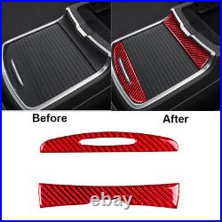 27Pcs Red Carbon Fiber Interior Full Set Cover Trim For Dodge Charger 2015-2020