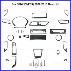 29Pcs Carbon Fiber Interior Full Kit Set Cover Trim For BMW Z4 E89 2009-2016