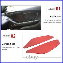 2Pcs Black Front Door Panel Cover Sticker Decal Carbon Fiber For Camaro 2012-15