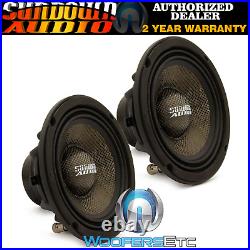 (2) Sundown Audio Neopro-6.5 V3 6.5 180w Rms 8 Ohm Carbon Fiber Midbass Drivers