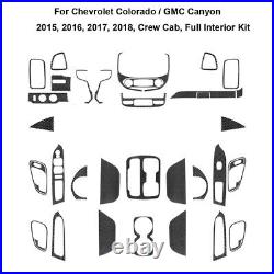 38Pcs Carbon Fiber Interior Full Kit Cover Trim For Colorado/Canyon 2015-2022