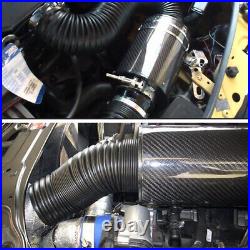 3Filter Box Carbon Fiber Induction Ram Cold Air Intake System+Intake Hose Parts