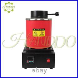 3KG 1400W 2000F 110V Gold Digital Electric Melting Furnace with Graphite Crucible