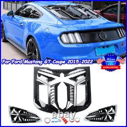 3PCS ABS Rear+ Door Side Window Louver Vent Covers For Ford Mustang GT 2015-2023