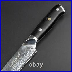 3PCS Kitchen Knife Set Japanese Damascus Steel Chef's Slicing Cutlery G10 Handle