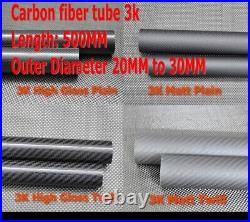 3k Carbon Fiber Tube 20mm 21 22mm 23 24mm 25mm 26mm 27mm 28mm 29 30mm 1pc-10pc