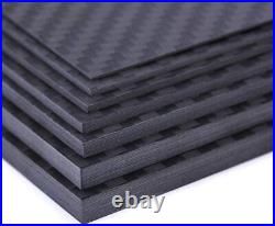 400X500X4MM 4mm 3K Carbon Fiber Plate Plain Weave Panel Sheet Glossy Surface