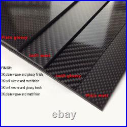 400X500X4MM 4mm 3K Carbon Fiber Plate Plain Weave Panel Sheet Glossy Surface