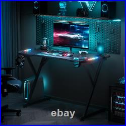 47/55 Inch LED Gaming Desk Computer Desk Gaming Table RGB Gamer Workstations