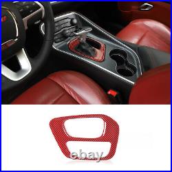 47x Red Carbon Interior Full Set Decor Cover Trim Kit for Dodge Challenger 2015+