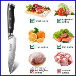 4PCS 5 Inch Utility Knife Kitchen Steak Knife Japanese VG10 Damascus Steel Fruit