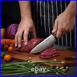 4 Pcs Kitchen Knives Set Japanese VG10 Damascus Steel Nakiri Chef Cutlery Paring