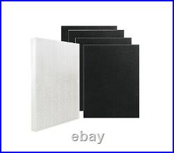 4 Pk Filter and Carbons Fits Fellowes HEPA Air Purifier AP-300PH Purifier HF-300