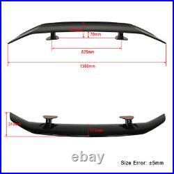 53 INCH Car Tail-free Trunk Universal Spoiler Wing Carbon Fiber Look with Adhesive