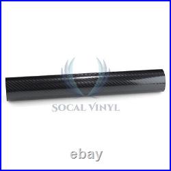 5D Carbon Fiber Black High Gloss Glossy Auto Vinyl Wrap Sticker Decal Sheet Film