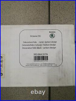 5E0064317A Brand NEW OEM Skoda Octavia Saloon Stripe Set Black Carbon