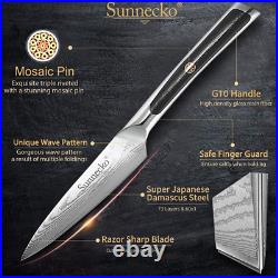 5PCS Kitchen Chef's Cooking Knife Set Japanese VG10 Damascus Steel Meat Cleaver