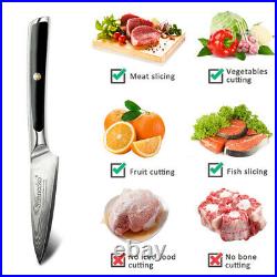 5PCS Kitchen Knife Set Japanese VG10 Damascus Steel Chef Cutlery Cooking Chopper