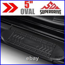 5 Black Curved Oval Running Boards For 2010-2022 Dodge Ram 2500 3500 Crew Cab