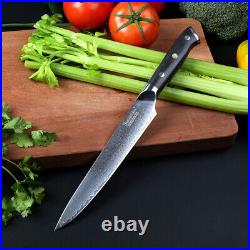 5 Pcs Chef Knife set Japanese VG10 Damascus steel Kitchen Utility Slicing Paring