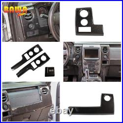5x Center Console Dashboard Panel Cover Trim for Ford F150 2009-14 Carbon Fiber