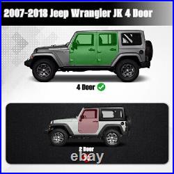 6 Running Boards for 2007-2018 Jeep Wrangler JK 4 Door Side Steps Nerf Bars