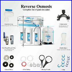 6 Stage Reverse Osmosis RO Drinking Water System with Alkaline pH+ Filter 75GPD