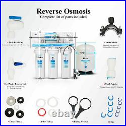 6 Stage Reverse Osmosis RO System Water Filter With Alkaline Filter 75 GPD