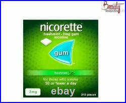 6 x Nicorette FRESH MINT Chewing Gum, 2mg, 210 Pieces (1260 Pieces)-FREE SHIPPING