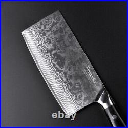7 inch Cleaver Knife Japanese VG10 Damascus Steel Kitchen Chef Cutlery Chopping