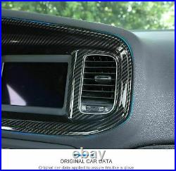 8.4 Carbon Fiber Dashboard Instrument Panel Cover Trim For Dodge Charger 2015+