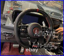 AMG Carbon Fiber Flat Steering Wheel for Mercedes-Benz AMG GLE S63 C63 CLA