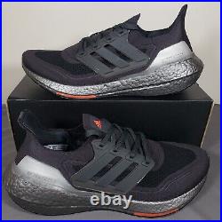 Adidas Ultraboost 21 Black/Carbon Grey Running Shoe Mens Sizes 10-13 New FY3952