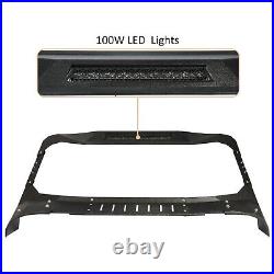 Armor Windshield Frame Cover Visor Cowl with LED Lights For Jeep Wrangler JL 18-24