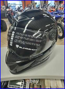 BRAND NEW OEM entirely Carbon Fiber XL Slingshot helmet with BAG & DARK SHIELD