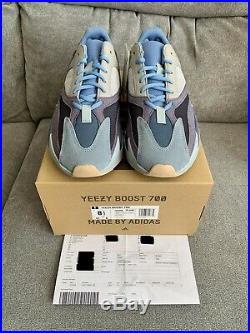 Brand New Adidas Yeezy 700 Boost Carbon Blue Size 8.5 WithReceipt FW2498